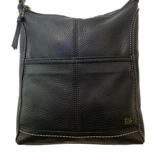 The Sak Iris Crossbody in Leather Adjustable Strap & Zipper Pockets